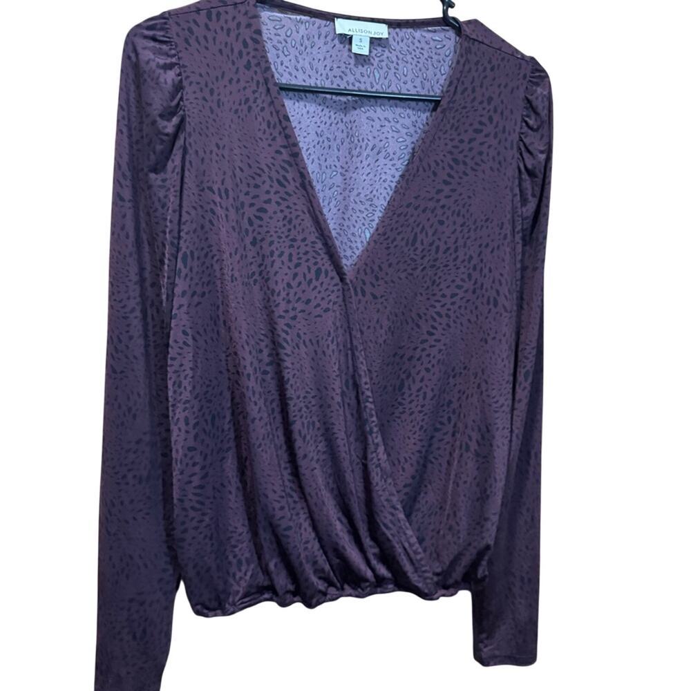 Allison Joy Plum Wrap Blouse v neck